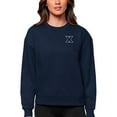 thumbnail image 1 of Women's Antigua Navy Xavier Musketeers Logo Victory Crewneck Pullover Sweatshirt, 1 of 1