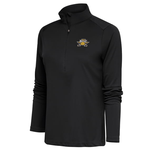 Women's Antigua  Northern Kentucky University Norse Black Tribute Half-Zip Top