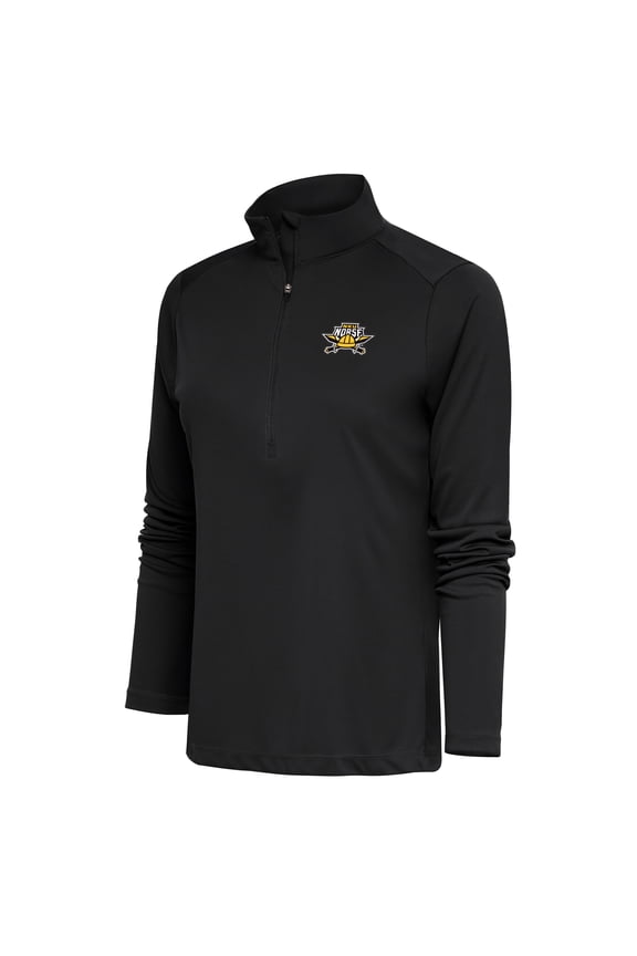 Women's Antigua Northern Kentucky University Norse Black Tribute Half-Zip Top
