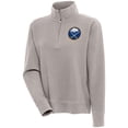 thumbnail image 1 of Women's Antigua  Oatmeal Buffalo Sabres Portal Quarter-Zip Pullover Top, 1 of 1