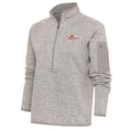 thumbnail image 1 of Women's Antigua Oatmeal Cleveland Charge Fortune Half-Zip Pullover Jacket, 1 of 1