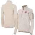 thumbnail image 1 of Women's Antigua Oatmeal Los Angeles Sparks Fortune Half-Zip Pullover Jacket, 1 of 3