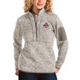 thumbnail image 1 of Women's Antigua Oatmeal Ohio State Buckeyes Fortune Half-Zip Pullover Jacket, 1 of 1