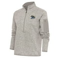 thumbnail image 1 of Women's Antigua  Oatmeal Quad Cities River Bandits Fortune Half-Zip Pullover Jacket, 1 of 1