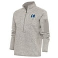 thumbnail image 1 of Women's Antigua Oatmeal Santa Clara Leopardos Fortune Half-Zip Pullover Jacket, 1 of 1