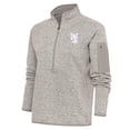thumbnail image 1 of Women's Antigua  Oatmeal Winston-Salem Dash Fortune Half-Zip Pullover Jacket, 1 of 1