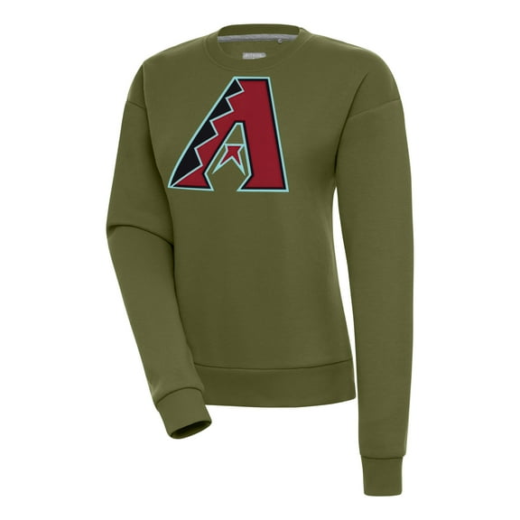 Women's Antigua Olive Arizona Diamondbacks Victory Pullover Sweatshirt