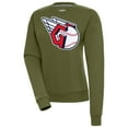 thumbnail image 1 of Women's Antigua Olive Cleveland Guardians Victory Pullover Sweatshirt, 1 of 1