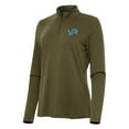 thumbnail image 1 of Women's Antigua  Olive Detroit Lions Reprocess Quarter-Zip Top, 1 of 1