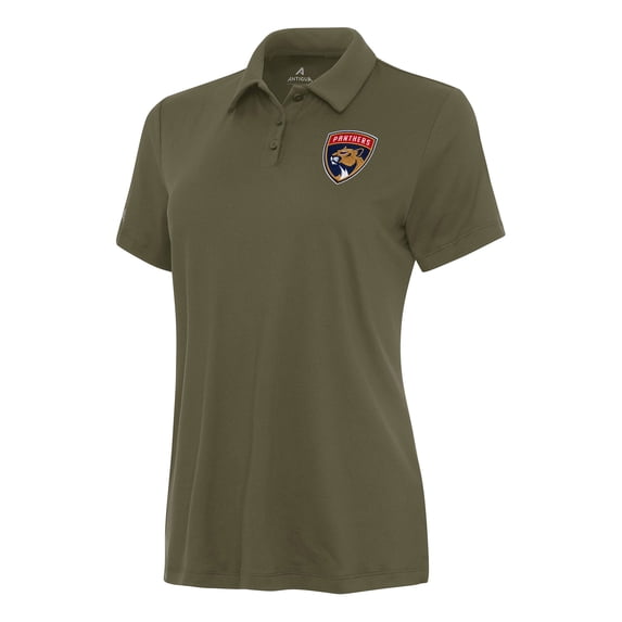Women's Antigua Olive Florida Panthers Reprocess Polo