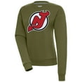 thumbnail image 1 of Women's Antigua Olive New Jersey Devils Victory Pullover Sweatshirt, 1 of 1