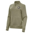 thumbnail image 1 of Women's Antigua  Olive Pittsburgh Steelers Crush Quarter-Zip Top, 1 of 1