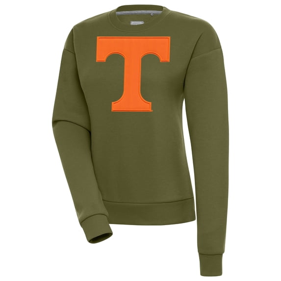 Women's Antigua Olive Tennessee Volunteers Victory Pullover Sweatshirt