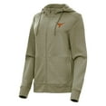 thumbnail image 1 of Women's Antigua Olive Texas Longhorns Seeker Full-Zip Hoodie, 1 of 1