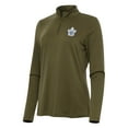 thumbnail image 1 of Women's Antigua Olive Toronto Maple Leafs Reprocess Quarter-Zip Top, 1 of 1