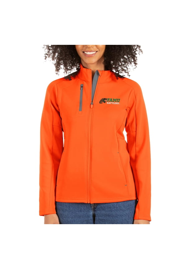 Women's Antigua Orange/Charcoal Florida A&M Rattlers Generation Full-Zip Jacket