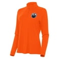 thumbnail image 1 of Women's Antigua Orange Edmonton Oilers Intent Quarter-Zip Top, 1 of 1