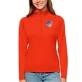 thumbnail image 1 of Women's Antigua Orange FC Cincinnati Tribute Quarter-Zip Pullover Top, 1 of 1
