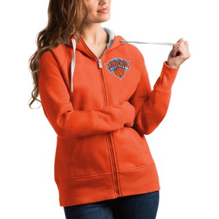 Men's New York Knicks Antigua Orange Victory Pullover Hoodie