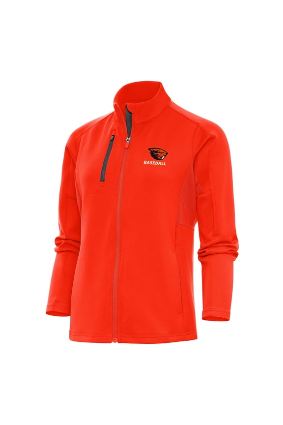 Women's Antigua Orange Oregon State Beavers Baseball Generation Full-Zip Jacket
