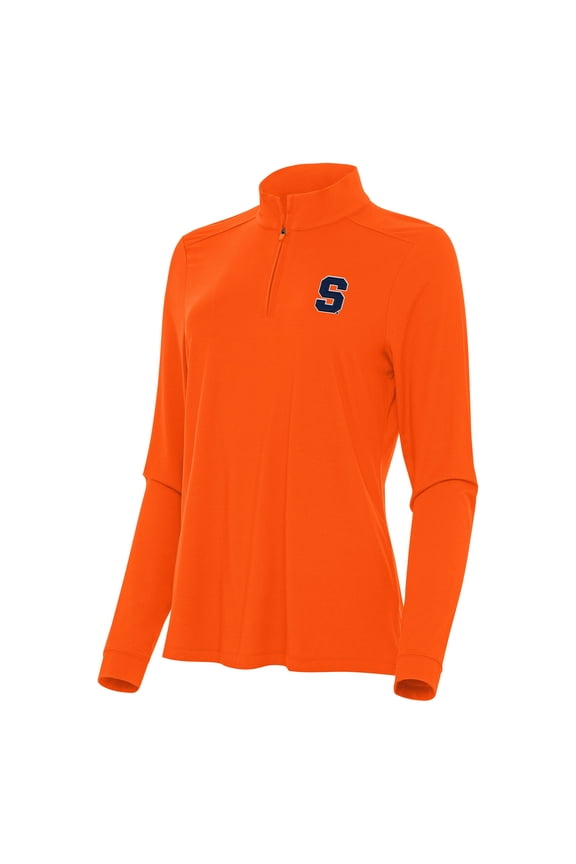 Women's Antigua Orange Syracuse Orange Intent Quarter-Zip Top