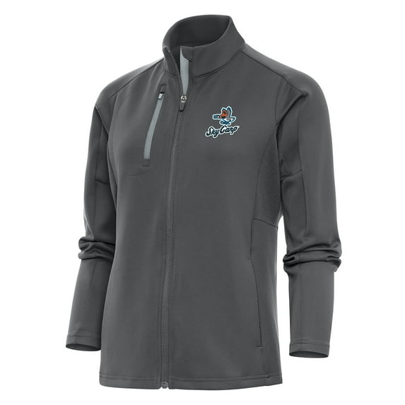 Women's Antigua Pewter Beloit Sky Carp Generation Full-Zip Jacket