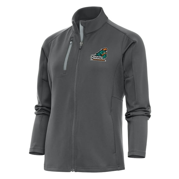 Women's Antigua Pewter Coastal Carolina Chanticleers Generation Full-Zip Jacket