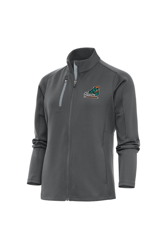 Women's Antigua Pewter Coastal Carolina Chanticleers Generation Full-Zip Jacket