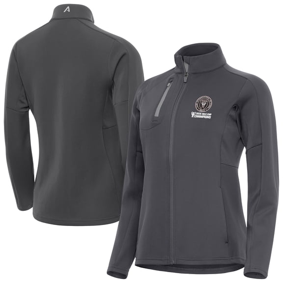 Women's Antigua Pewter Inter Miami CF 2025 MLS Cup Champions Generation Full-Zip Jacket