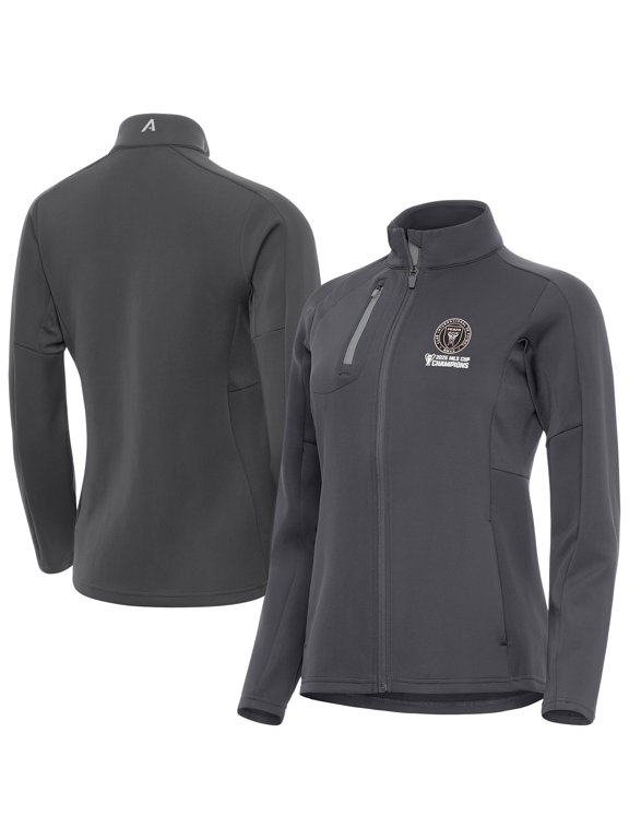 Women's Antigua Pewter Inter Miami CF 2025 MLS Cup Champions Generation Full-Zip Jacket