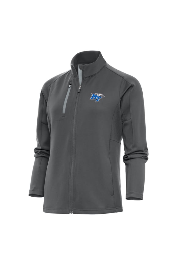 Women's Antigua Pewter Middle Tennessee State University Lightning Generation Full-Zip Jacket