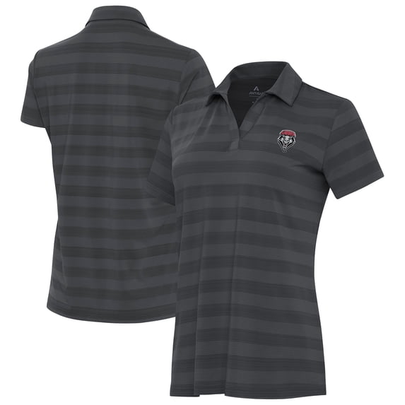 Women's Antigua Pewter New Mexico Lobos Tunnel Polo