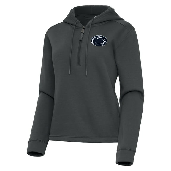 Women's Antigua  Pewter Penn State Nittany Lions Contemporary Quarter-Zip Hoodie