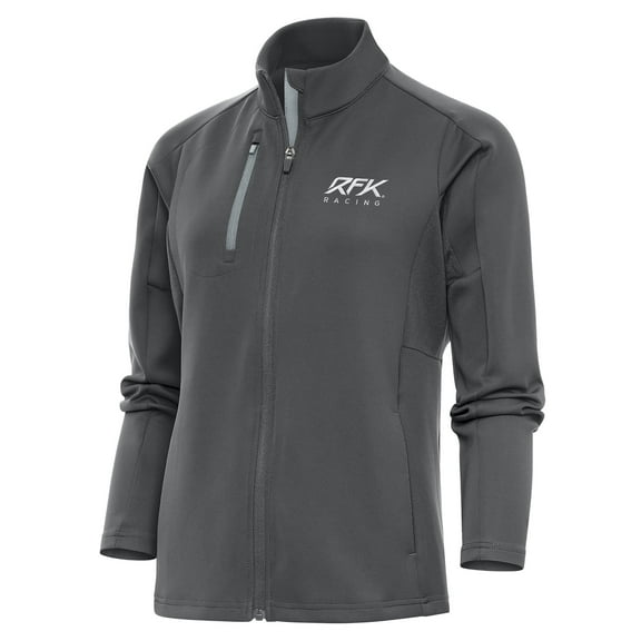 Women's Antigua  Pewter Roush Fenway Keselowski Racing Generation Full-Zip Jacket