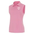 thumbnail image 1 of Women's Antigua Pink D.C. United White Logo Sleeveless Recap Polo, 1 of 1