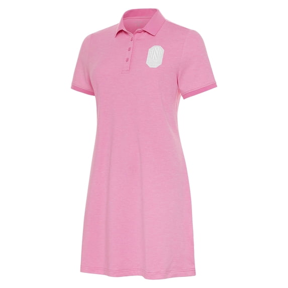 Women's Antigua Pink Nashville SC White Logo Play Through Polo Dress