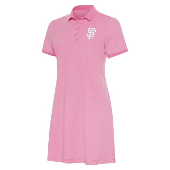 Women's Antigua Pink San Francisco Giants Play Through Polo Dress