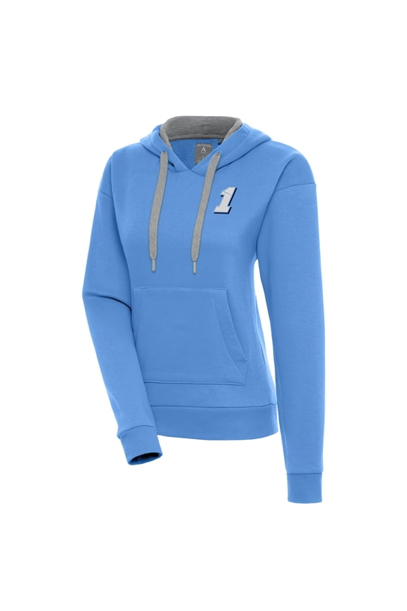 Women's Antigua Powder Blue Ross Chastain Victory Pullover Hoodie