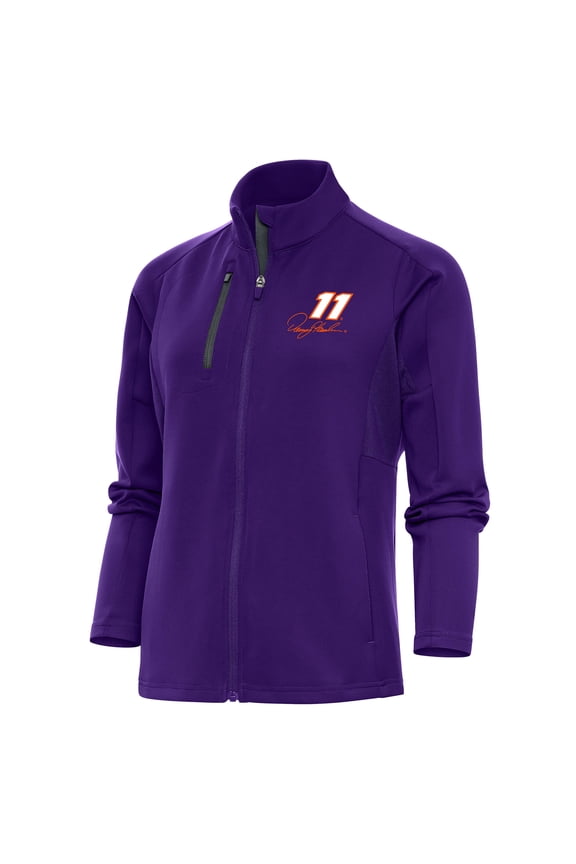 Women's Antigua Purple Denny Hamlin Generation Full-Zip Jacket