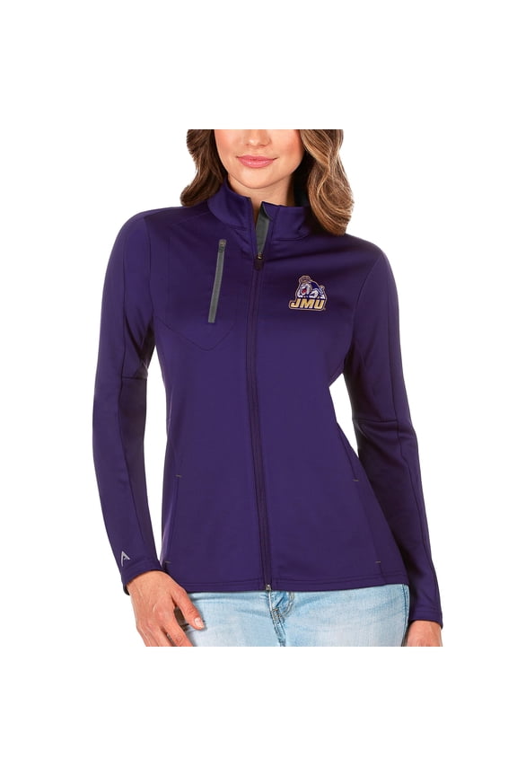 Women's Antigua Purple/Graphite James Madison Dukes Generation Full-Zip Jacket