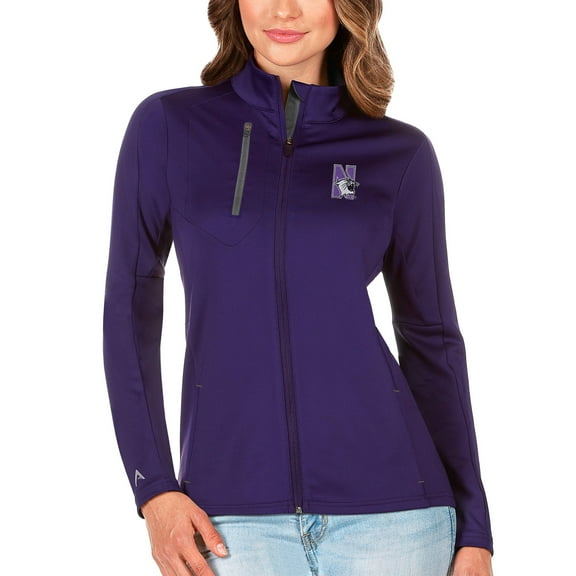 Women's Antigua Purple/Graphite Northwestern Wildcats Generation Full-Zip Jacket