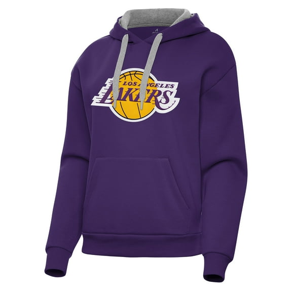 Women's Antigua Purple Los Angeles Lakers Victory Pullover Hoodie
