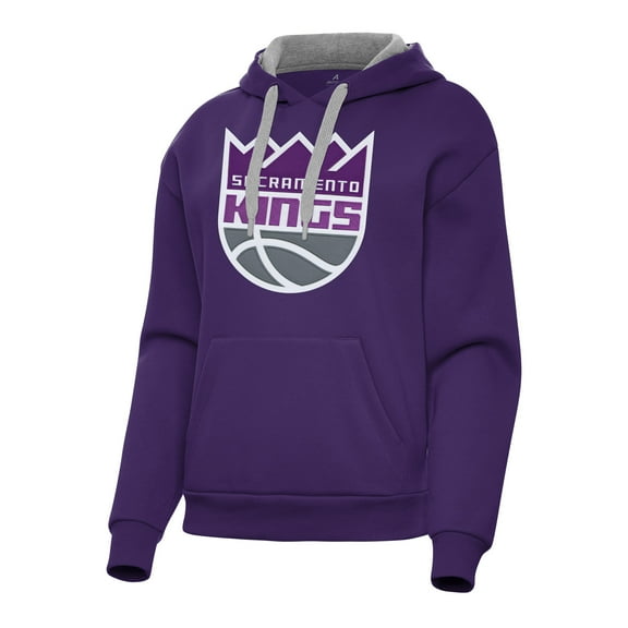 Women's Antigua Purple Sacramento Kings Victory Pullover Hoodie