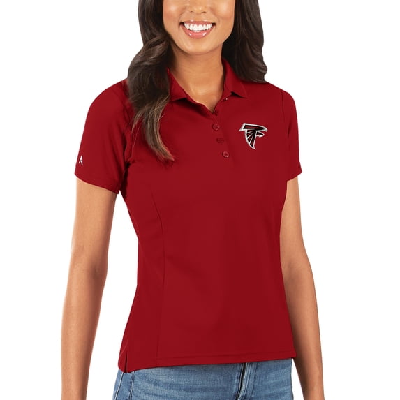 Women's Antigua Red Atlanta Falcons Legacy Pique Polo