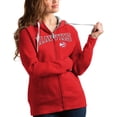 thumbnail image 1 of Women's Antigua Red Atlanta Hawks Team Victory Full-Zip Hoodie, 1 of 1