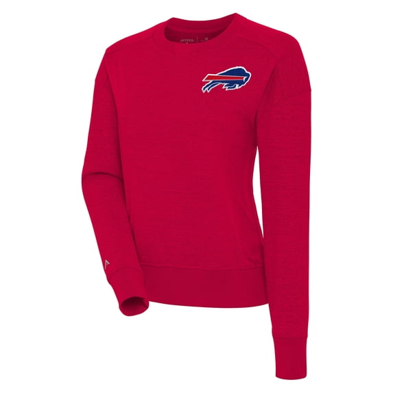 Women's Antigua Red Buffalo Bills Forward Fleece Pullover Sweatshirt