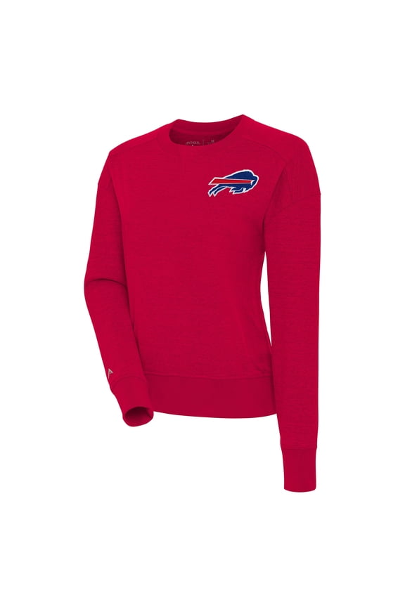 Women's Antigua Red Buffalo Bills Forward Fleece Pullover Sweatshirt
