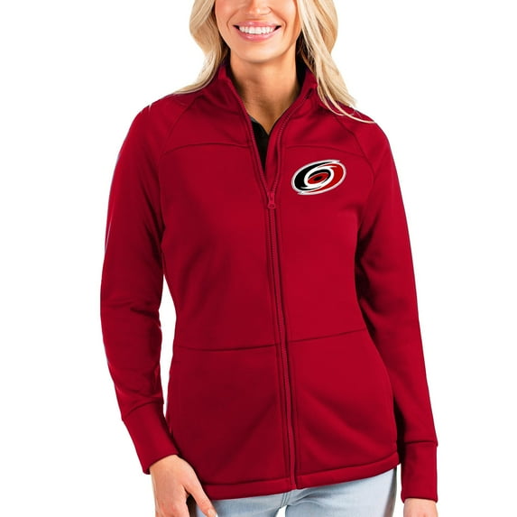 Women's Antigua Red Carolina Hurricanes Links Full-Zip Golf Jacket