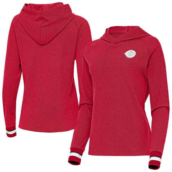Women's Antigua Red Cincinnati Reds Trek Pullover Hoodie