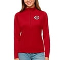 thumbnail image 1 of Women's Antigua Red Cincinnati Reds Tribute Quarter-Zip Pullover Top, 1 of 1